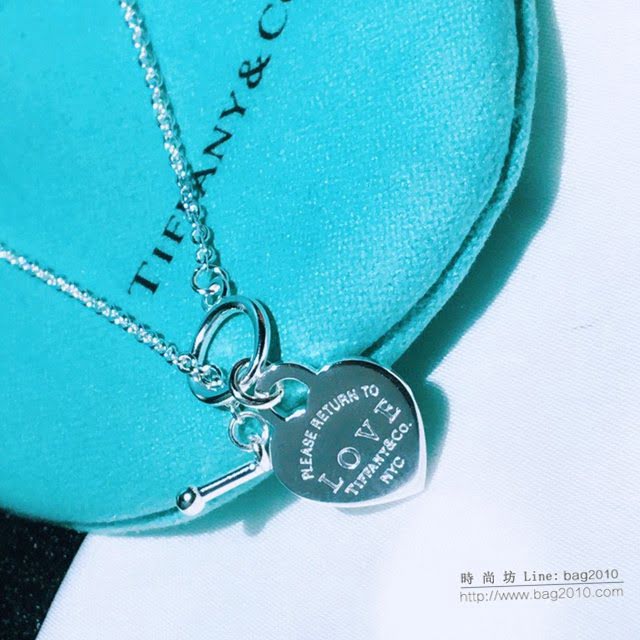 Tiffany純銀飾品 蒂芙尼女士專櫃爆款925純銀心形吊墜項鏈  zgt1674